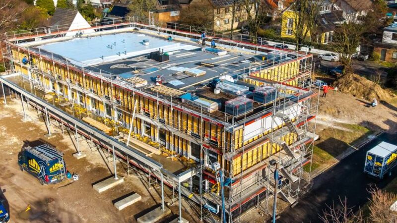 Richtfest in Langenfeld: Die neue Kita Feldspatzen bietet insgesamt 102 Plätze