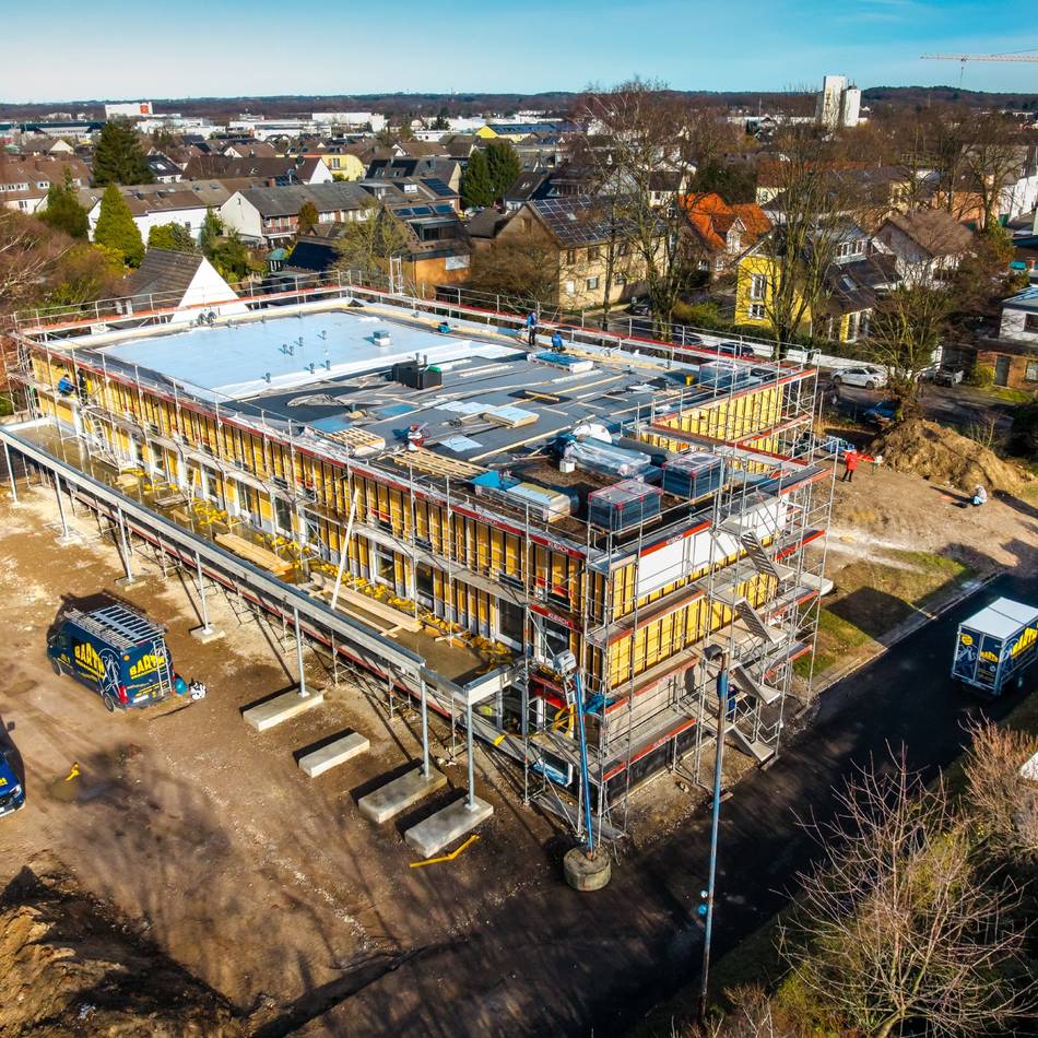 Richtfest in Langenfeld: Die neue Kita Feldspatzen bietet insgesamt 102 Plätze