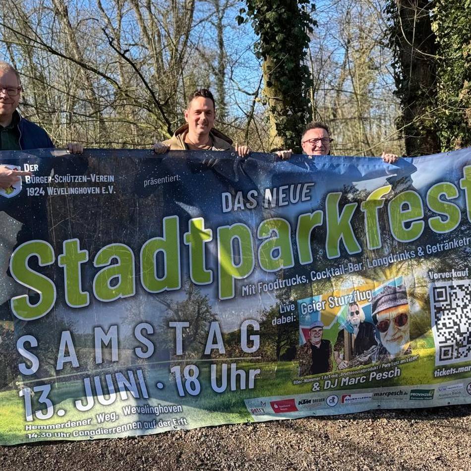 Brauchtum in Grevenbroich: Stadtparkfest mit neuem Konzept – „Geier Sturzflug“ zu Gast in Wevelinghoven