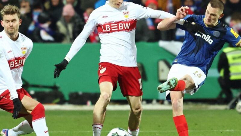 3:0 in Kiel: Titelverteidiger Stuttgart im Pokal-Halbfinale