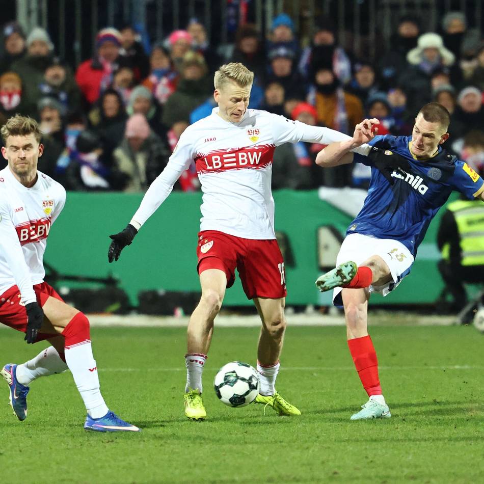 3:0 in Kiel: Titelverteidiger Stuttgart im Pokal-Halbfinale