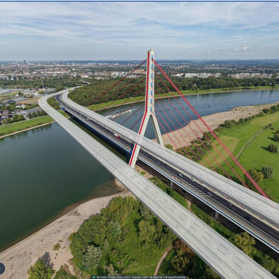 Bauwerk muss verschoben werden: Entscheidung zur neuen Fleher Brücke in Düsseldorf ist gefallen