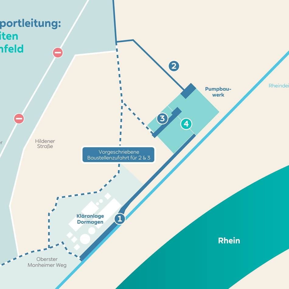 Rheinwassertransportleitung: Baustelle in Rheinfeld wird ab Montag eingerichtet