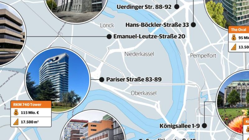 550 Millionen Euro Grundschuld: Diese insolventen Düsseldorfer Büro-Immobilien suchen Käufer