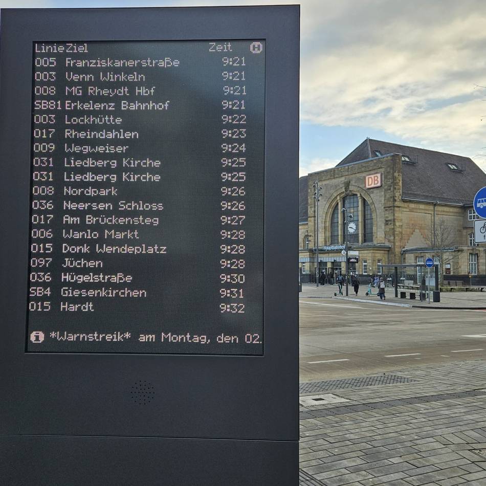 Streik im Nahverkehr: Nichts geht mehr am Mönchengladbacher ZOB