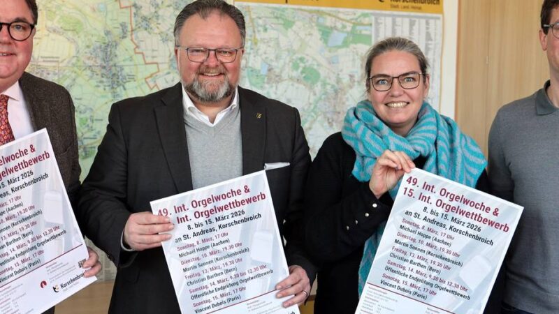 Veranstaltungen in Korschenbroich: Diese Interpreten treten bei der Internationalen Orgelwoche auf