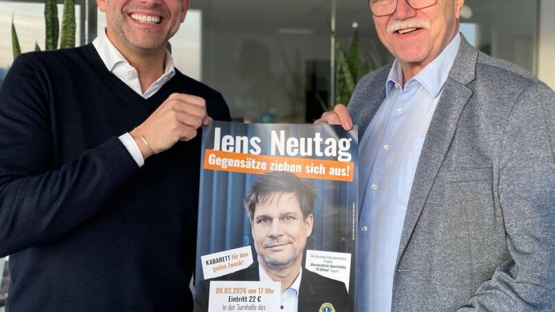 Projekt des TV Orken und Lions Club Grevenbroich: Kabarett für den guten Zweck – Umbau zu barrierefreier Sportanlage