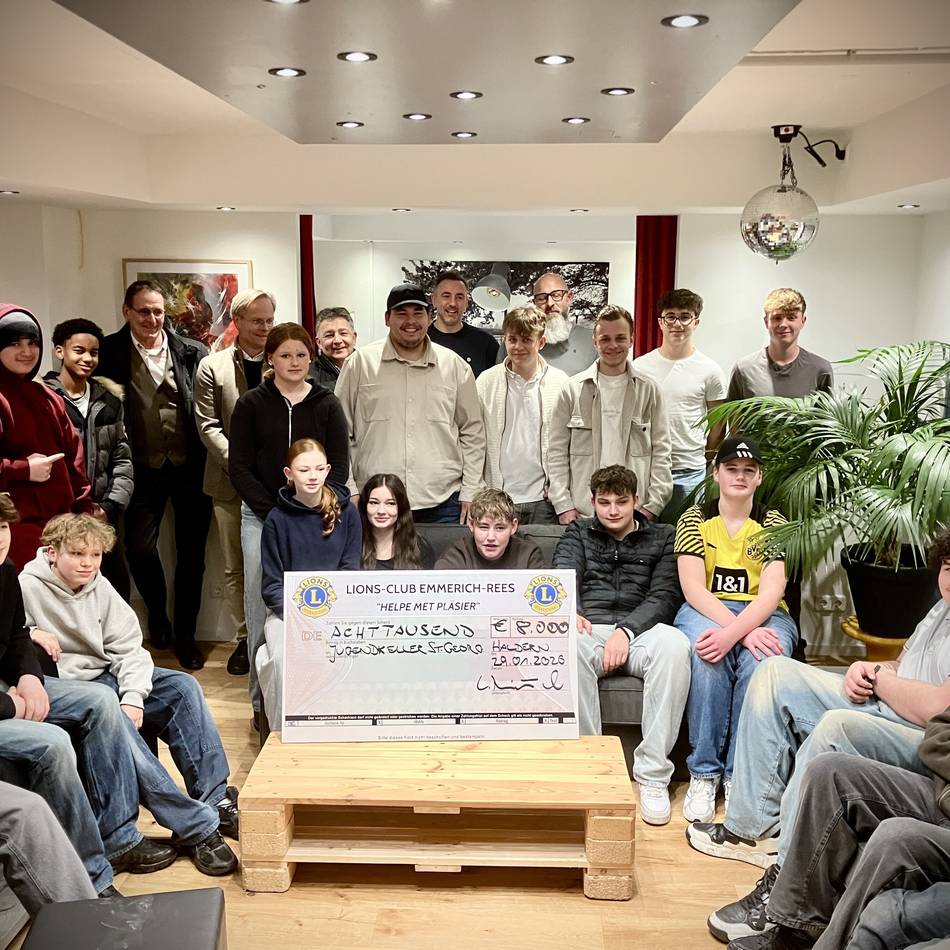 Jugendkeller in Haldern: Lions-Spende als Motor für die Sanierung