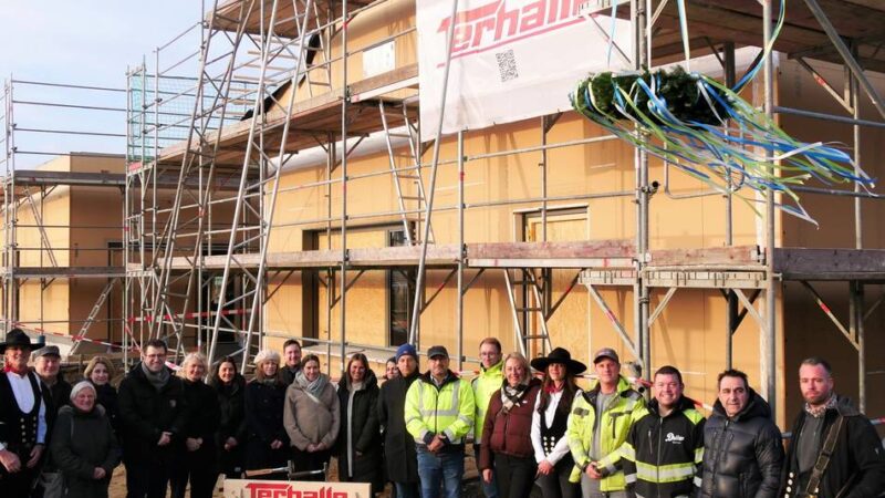 An der Von-Waldois-Straße: Neues Kita-Gebäude in Breyell feiert Richtfest