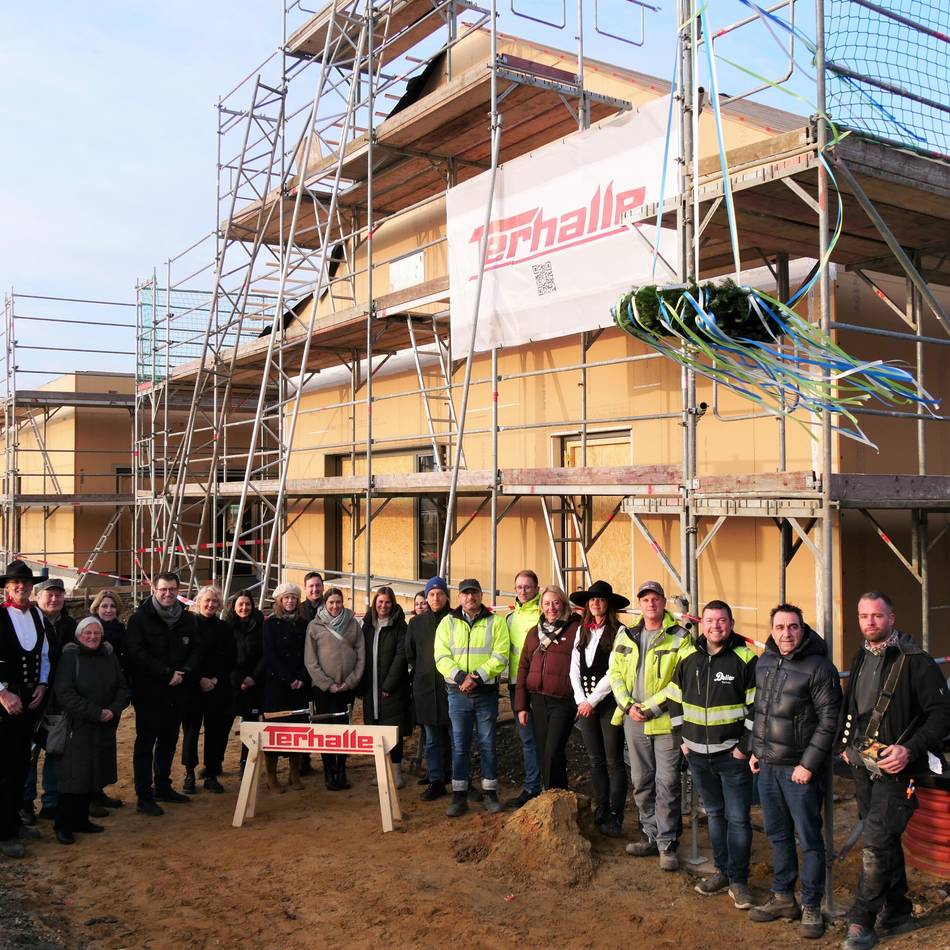 An der Von-Waldois-Straße: Neues Kita-Gebäude in Breyell feiert Richtfest