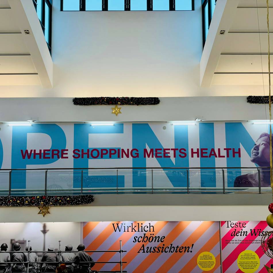 Neusser Mall zwischen Shopping und Gesundheit: Im Rheinpark-Center gibt es jetzt Live-Podcasts