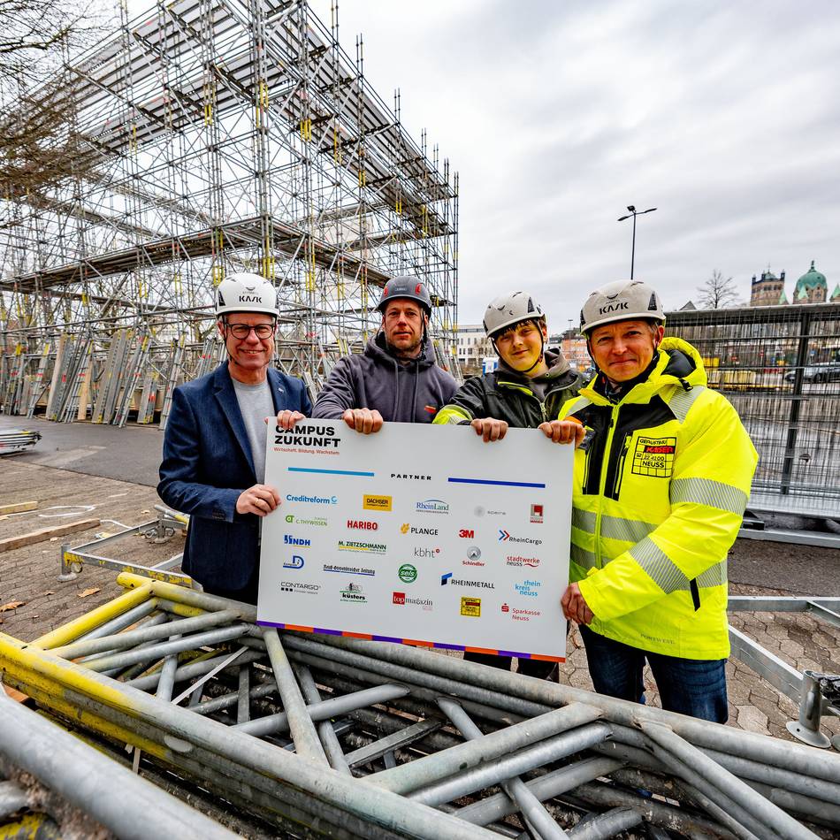 „Campus Zukunft“ in Neuss: Bauarbeiten auf dem Wendersplatz schreiten voran