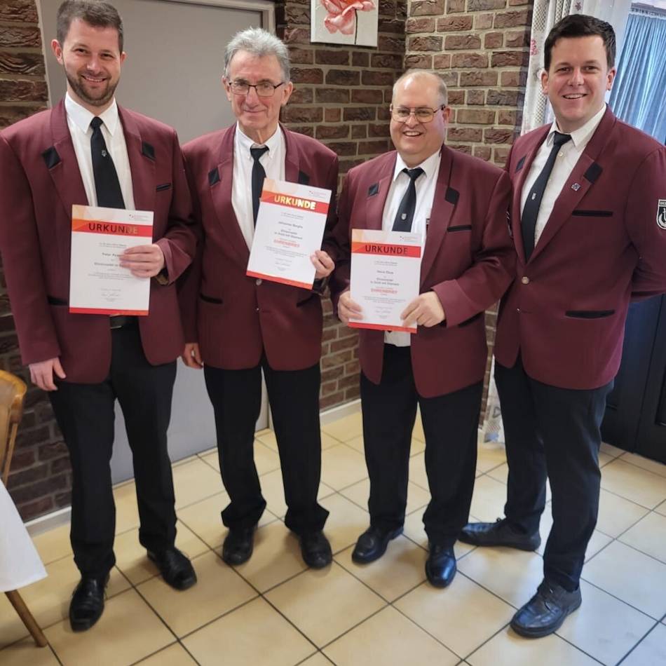 Neues aus dem Vereinsleben: Ehrungen beim Musikverein Eintracht Broekhuysen