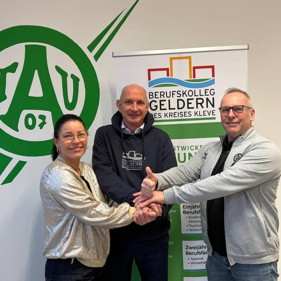 Zur Förderung von Nachwuchstalenten: TV Aldekerk und Berufskolleg Geldern starten Kooperation