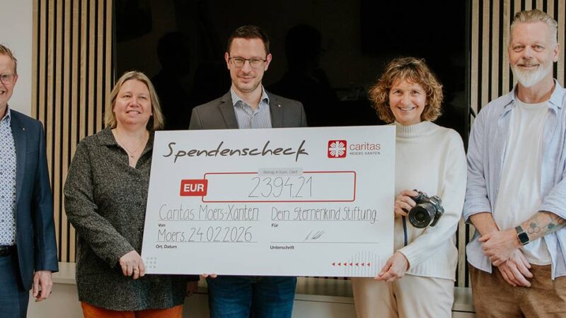 Caritasverband Moers-Xanten: 2400-Euro-Spende für die Stiftung Sternenkinder