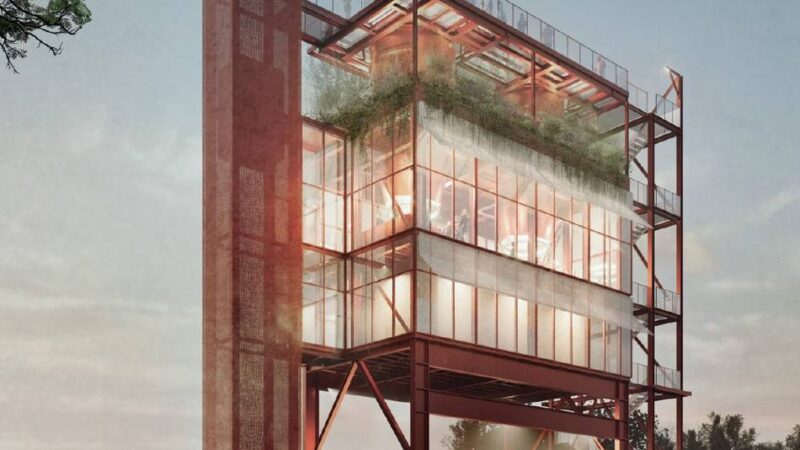 Ein Stück Frimmersdorf zieht um: Verband will altes Kraftwerksteil in Aussichtsturm verwandeln