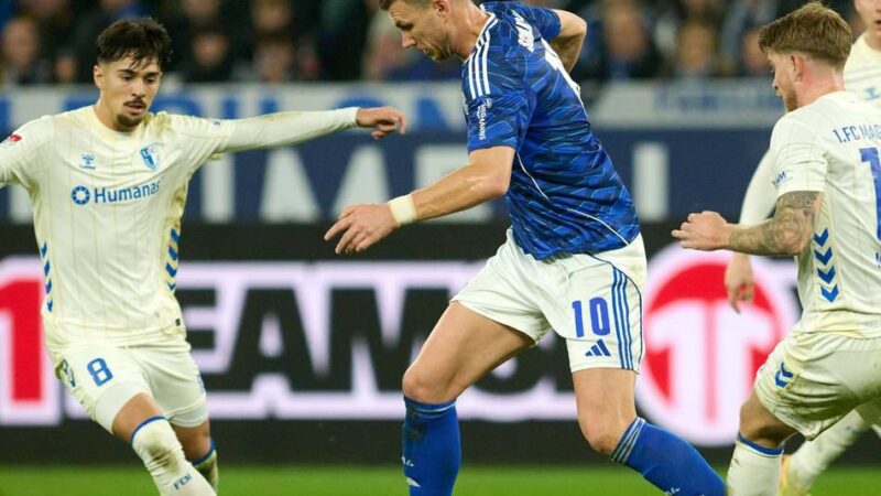 Acht Tore im Topspiel: Dzeko trifft schon wieder – Schalke gewinnt wilde Partie gegen Magdeburg