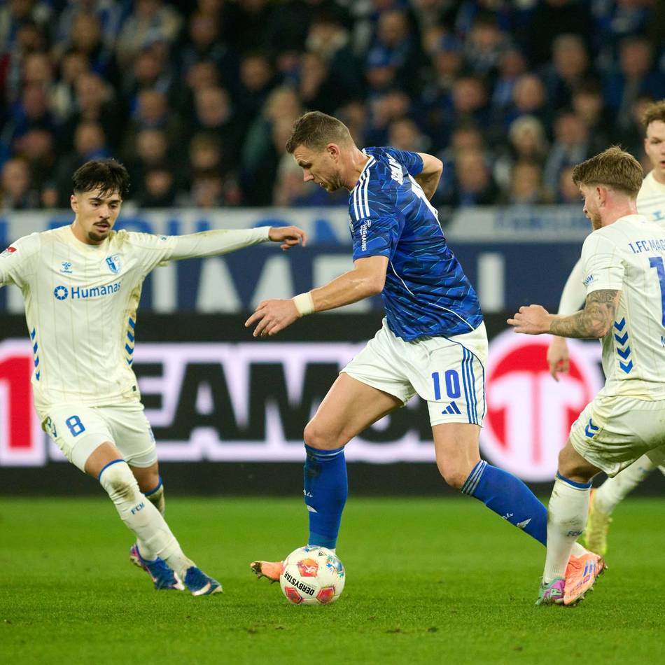 Acht Tore im Topspiel: Dzeko trifft schon wieder – Schalke gewinnt wilde Partie gegen Magdeburg