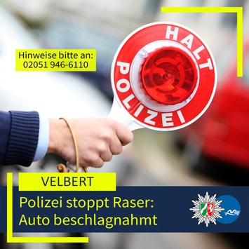 POL-ME: Polizei stellt mutmaßlichen Raser: Auto beschlagnahmt – 2603027