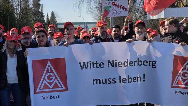 Beschäftigte von Witte Niederberg kämpfen um den Erhalt ihrer Arbeitsplätze