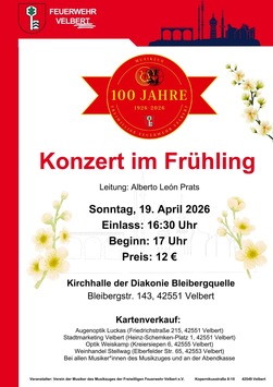 FW-Velbert: Musikzug der Feuerwehr Velbert eröffnet Konzertsaison mit „Konzert im Frühling“