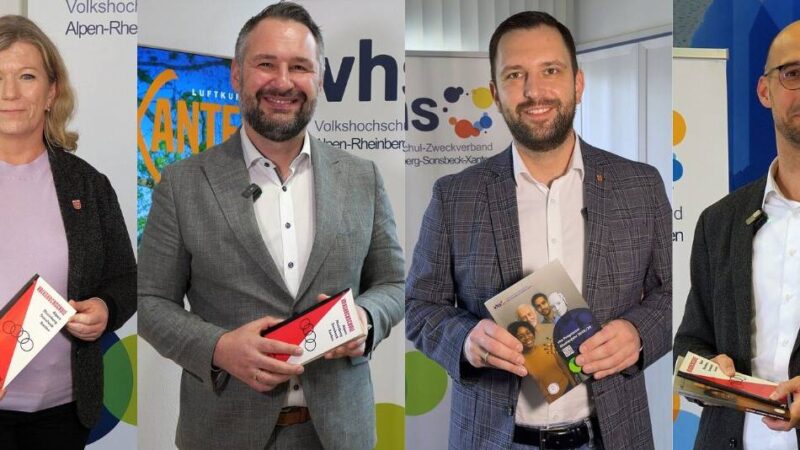 Zweckverband für Rheinberg, Alpen, Sonsbeck und Xanten: Bürgermeister gratulieren zu 50 Jahren VHS