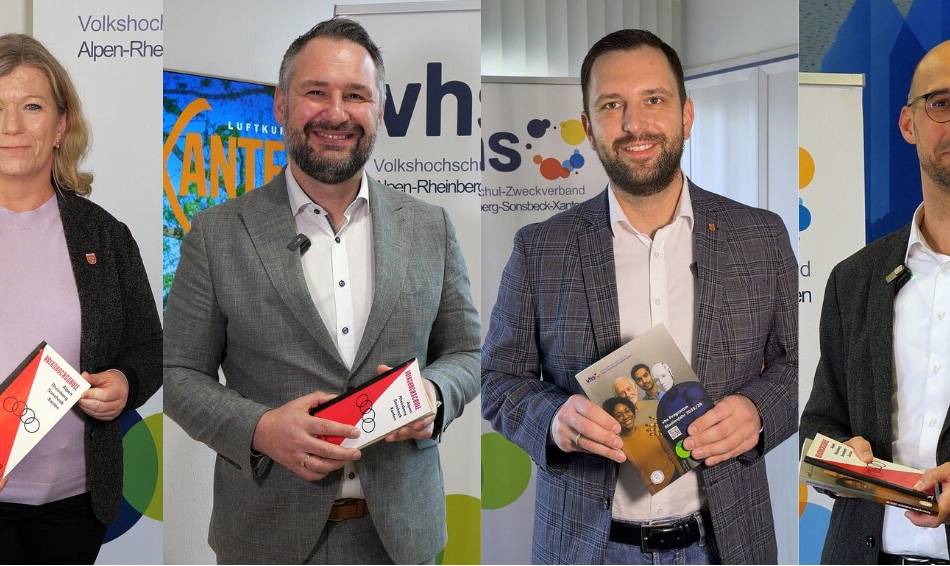 Zweckverband für Rheinberg, Alpen, Sonsbeck und Xanten: Bürgermeister gratulieren zu 50 Jahren VHS