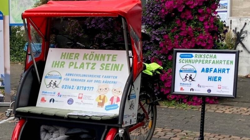 Projekt der Freiwilligen-Zentrale Viersen: Rikscha lädt wieder zu Ausflügen ein