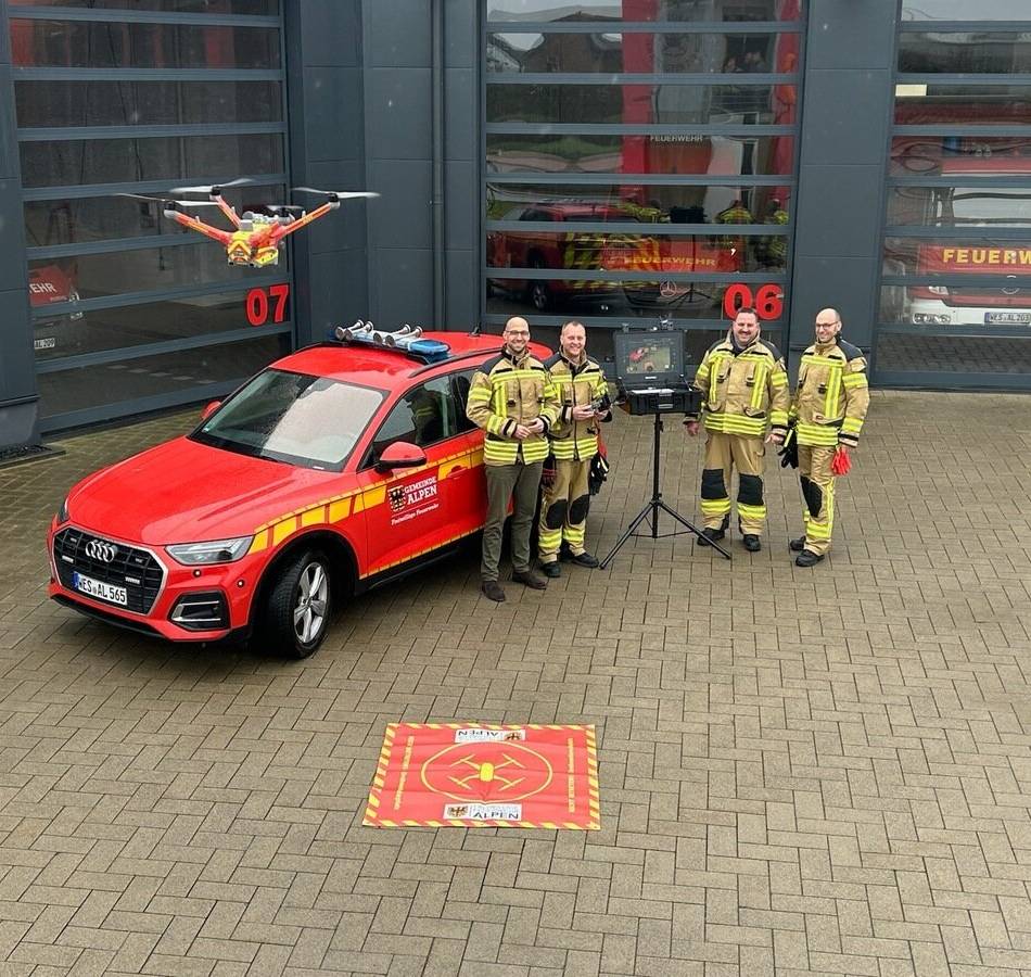 Technische Erweiterung: Die Feuerwehr Alpen kann jetzt alles aus der Luft sehen