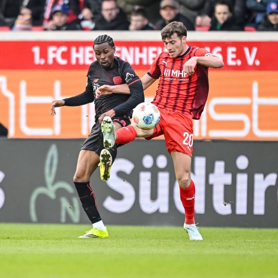 Zu inkonsequente Leistung: Bayer gibt in Heidenheim eine zweifache Führung her