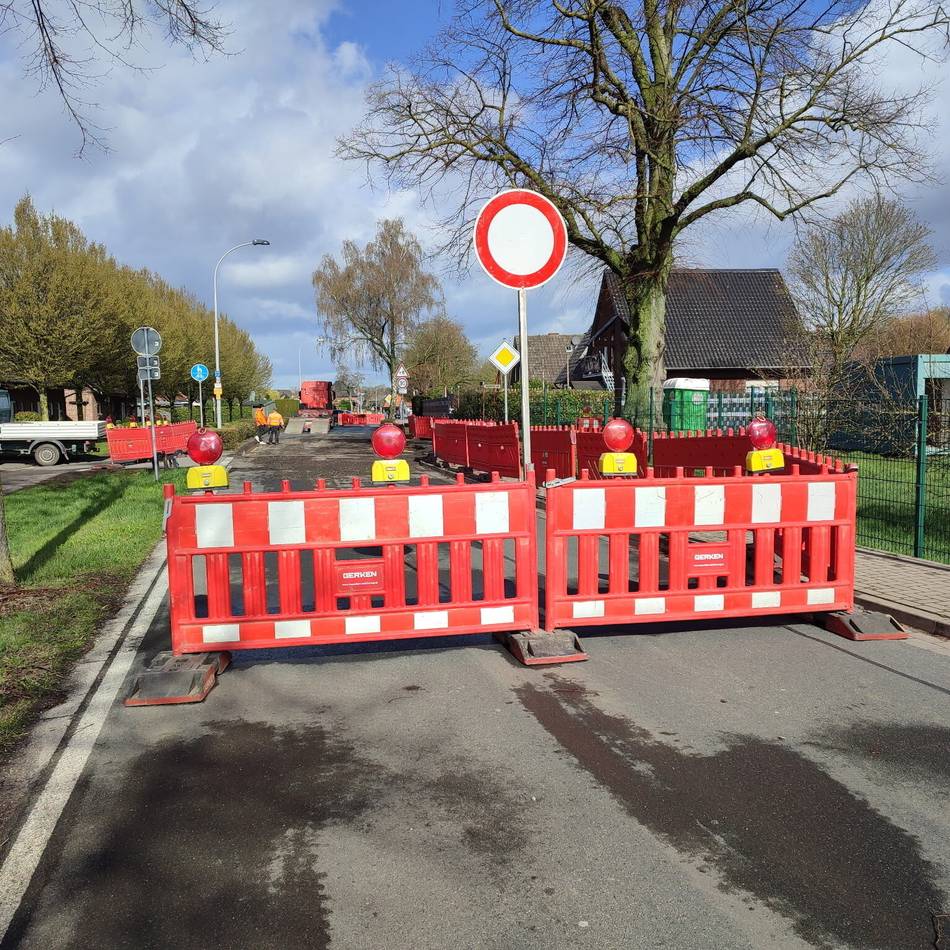 Umleitung über die B9: Verbindung von Wetten nach Veert ist gesperrt