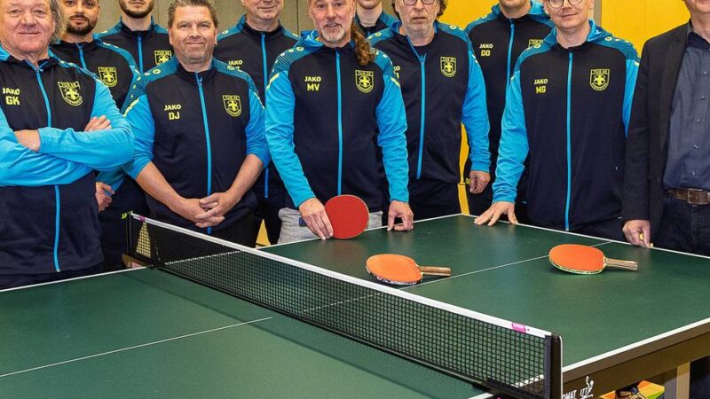 Spende des Stadtsportverbands Rheinberg: TuS 08 freut sich über zwei neue Tischtennisplatten