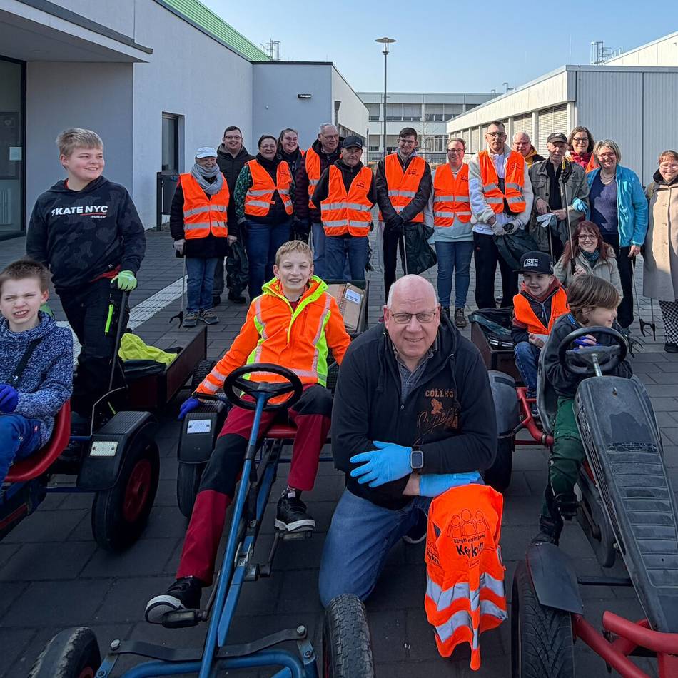 BVK-Müllsammelaktion in Aldekerk: Zahlreiche Zigarettenkippen und Glasscherben von Straßen und Spielplätzen beseitigt