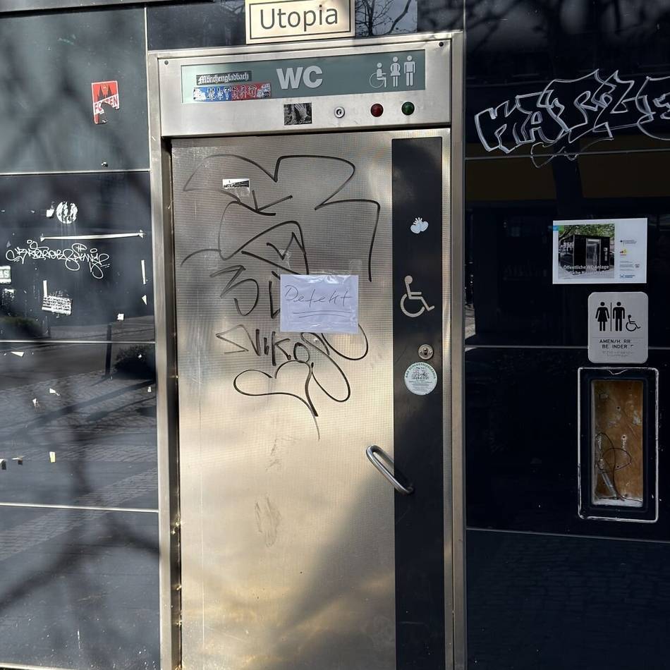 An der Hauptstraße in Viersen: Öffentliche Toilette wegen Vandalismus gesperrt