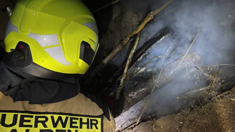 Unkontrolliertes Feuer: Feuerwehr löscht Brand am Freizeitsee in Menzelen