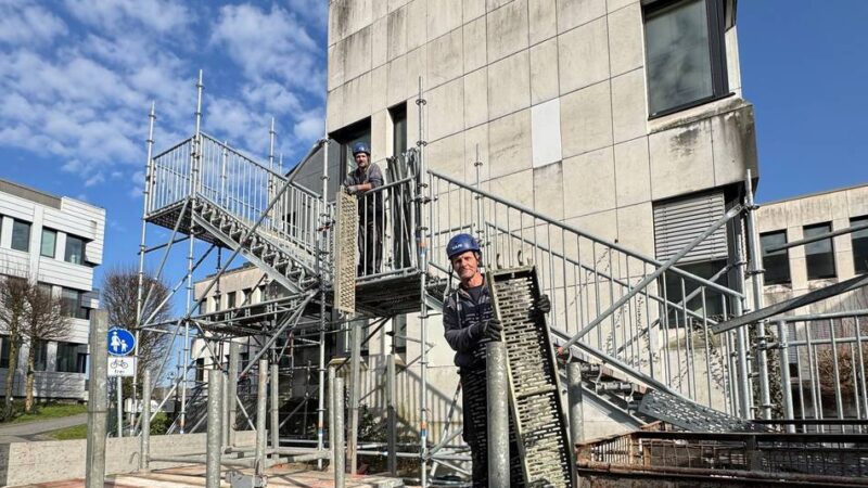 Wermelskirchener Dauerbaustelle: Endspurt für Sanierung der Rathaus-Fassade
