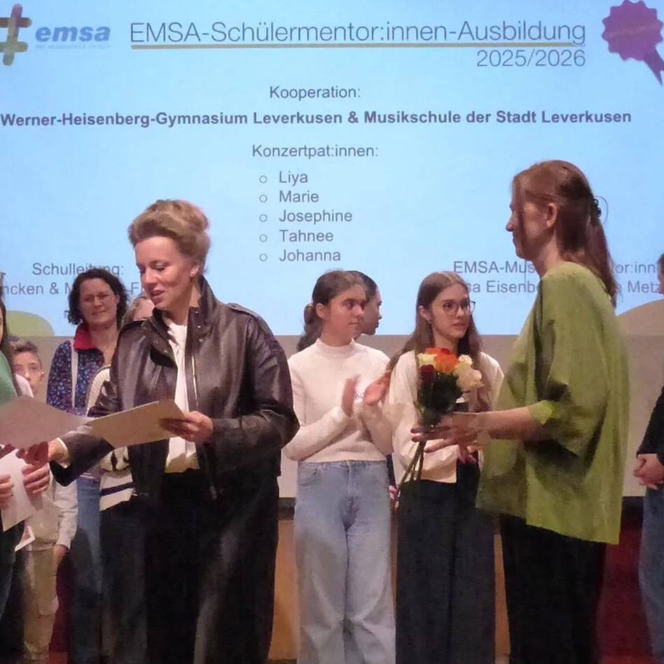 Offiziell zertifiziert: Ministerin ehrt junge Musikmentoren an Leverkusener Gymnasien