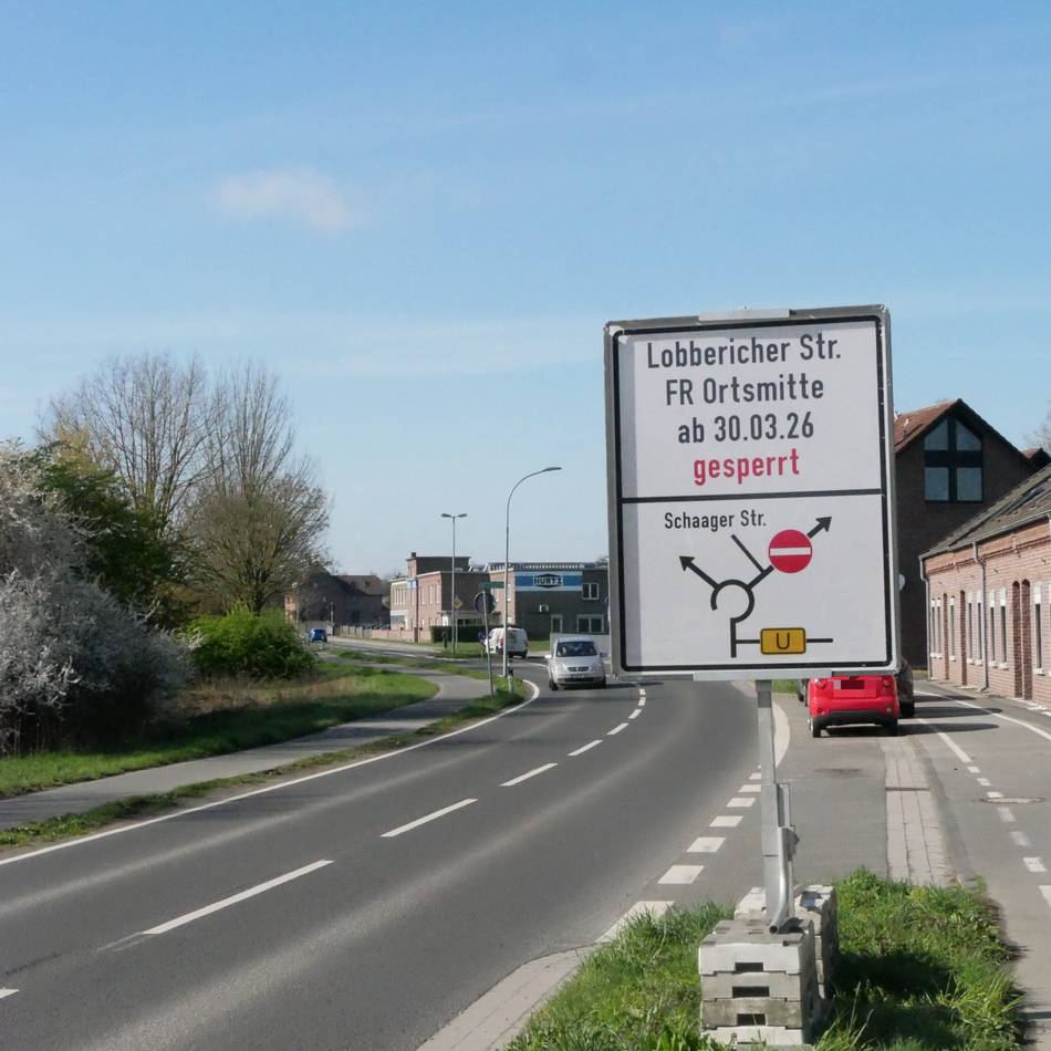 Baustelle in Breyell: Lobbericher Straße muss gesperrt werden