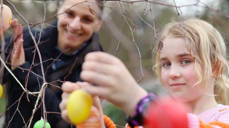 Stadtwald in Mettmann: Aule Mettmanner und Stadtwaldkids schmücken Osterbaum
