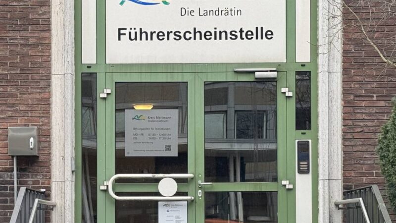 Behörde des Kreises Mettmann: Führerscheinstelle an zwei Tagen geschlossen