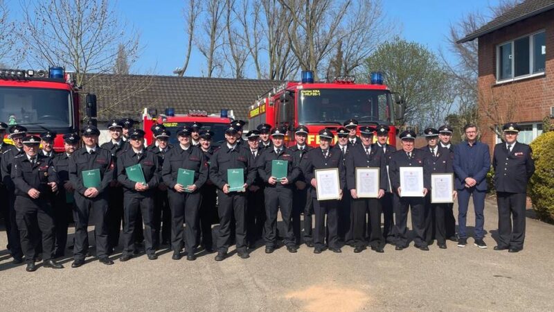 163 Kräfte in der Einsatzabteilung: Kranenburger Feuerwehr zieht positive Jahresbilanz – mit Wermutstropfen