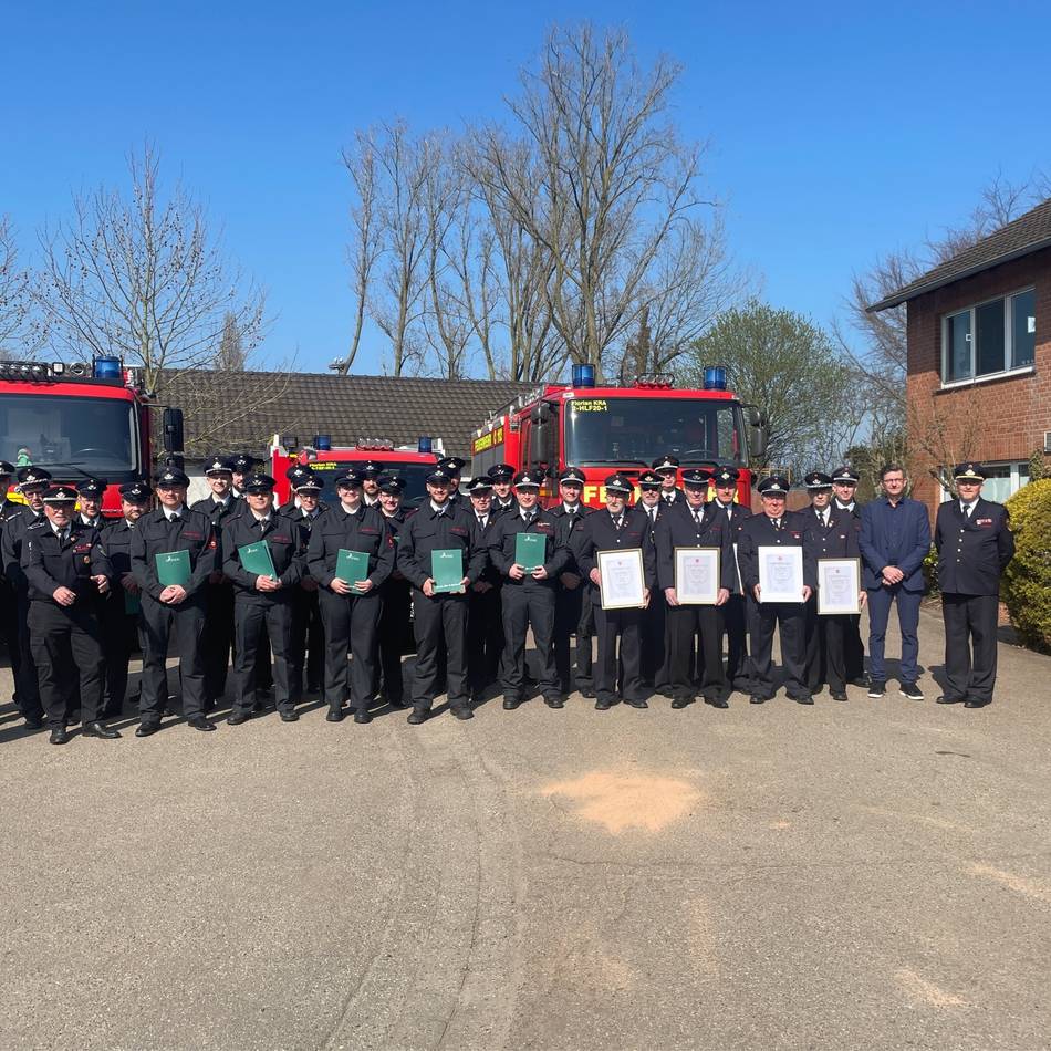 163 Kräfte in der Einsatzabteilung: Kranenburger Feuerwehr zieht positive Jahresbilanz – mit Wermutstropfen