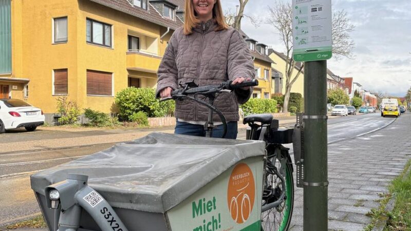 Klimafreundliche Transporte: Meerbuscher können E-Lastenräder am Deutschen Eck mieten