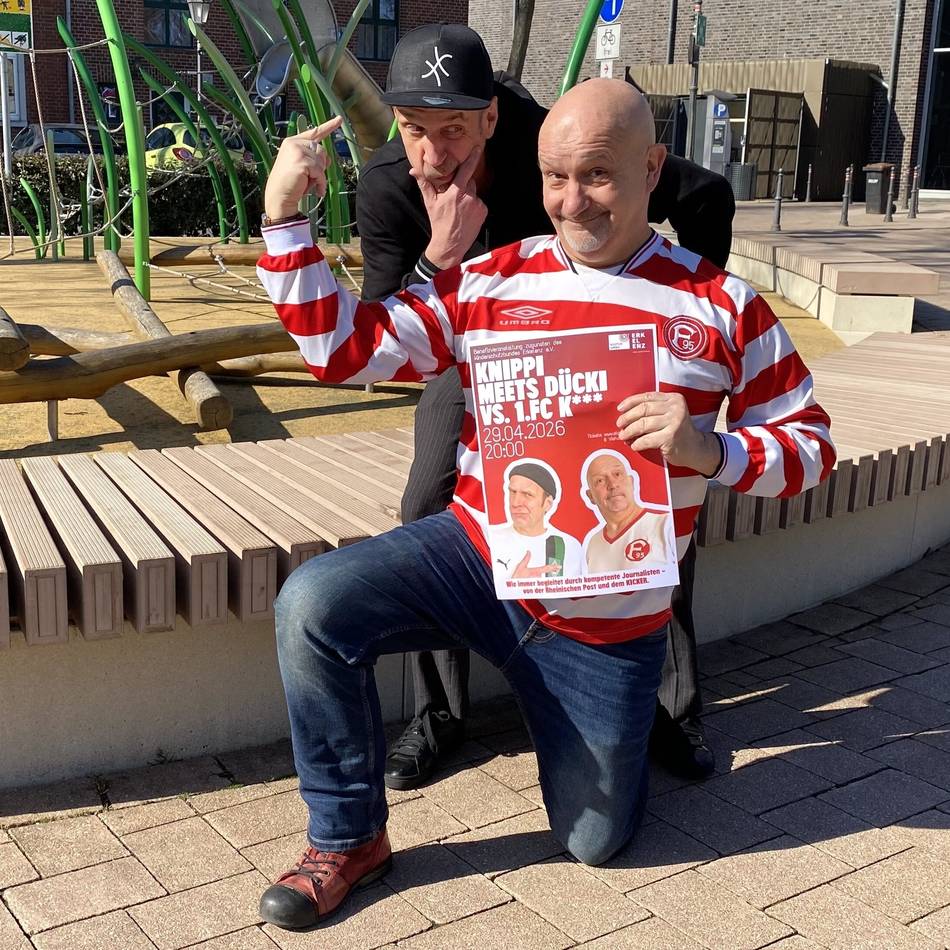 Am 29. April in der Erkelenzer Stadthalle: „Knippi meets Dücki“ und die Sache mit dem Rückspiel