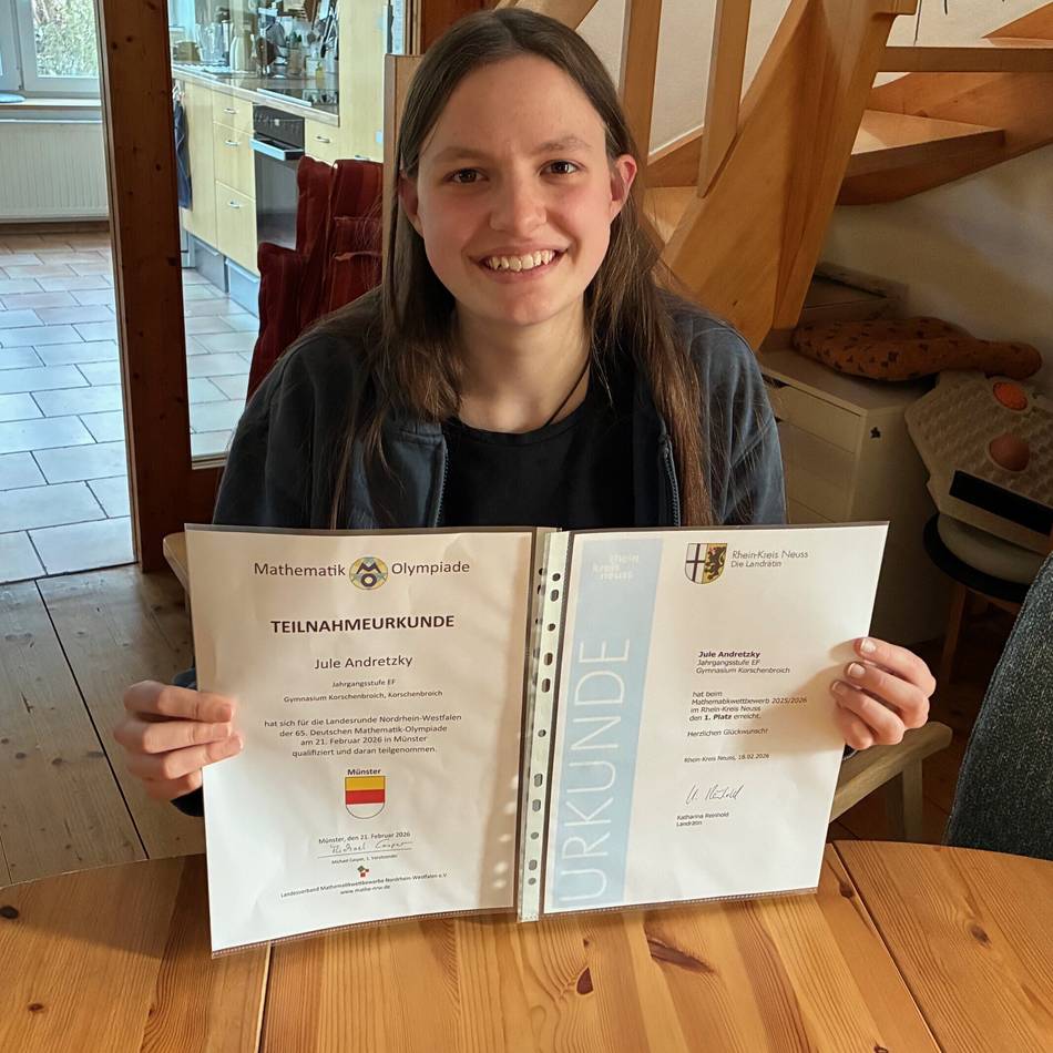 Mathe-Talent aus Korschenbroich: „Unser Lehrer macht das so toll“
