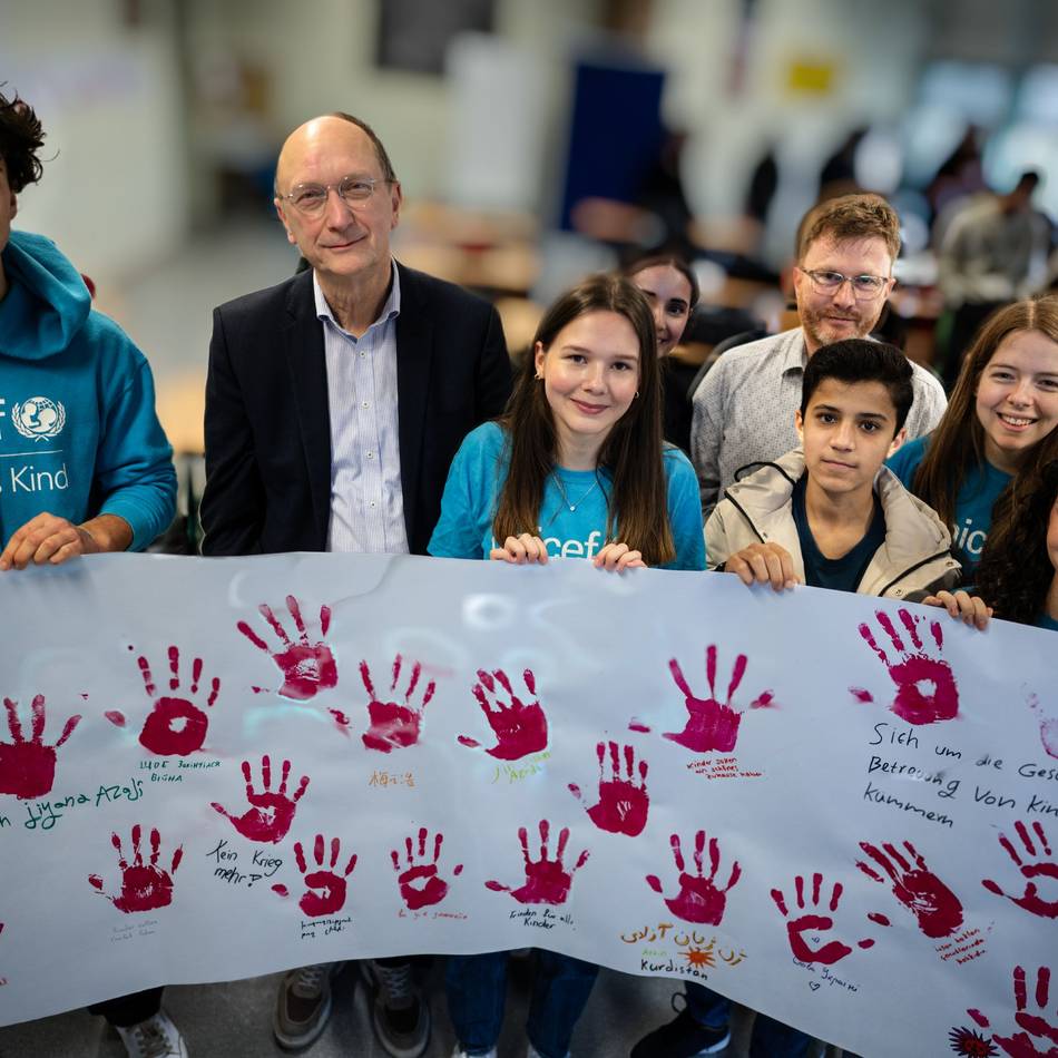KAG in Langenfeld: Integrationsprojekt der DaZ-Klasse und des Unicef-Junior-Teams
