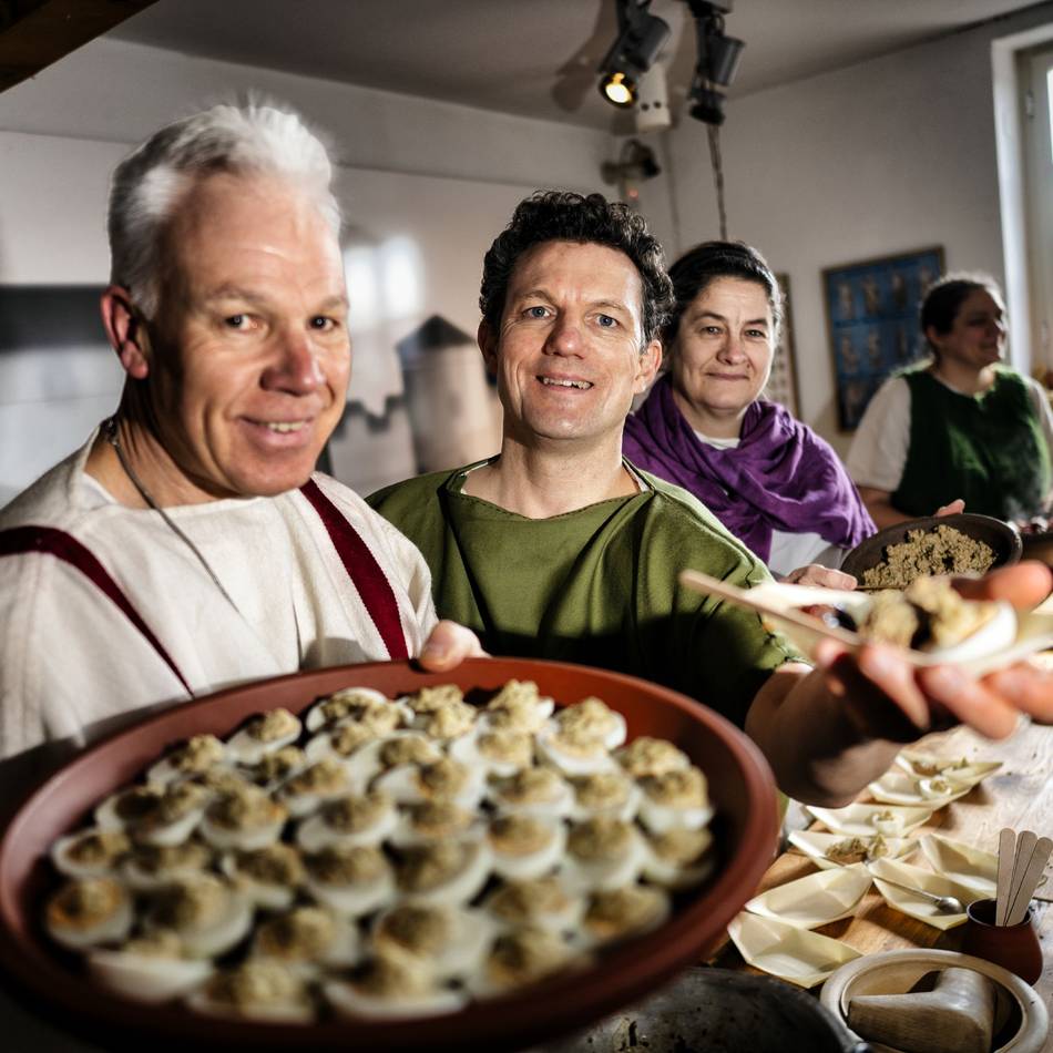 Haus Bürgel in Monheim/Baumberg: Kastellerwachen bietet Geschmacksexplosion auf Römisch