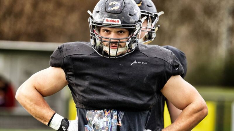 Er jagt den Quarterback: Janssen ist einer der „Brecher“ bei den Longhorns