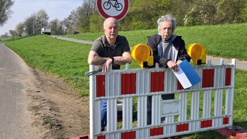 Bauarbeiten für Rheinwasser-Pipeline in Dormagen: Deichverband beklagt Reifenspuren – RWE will nachbessern