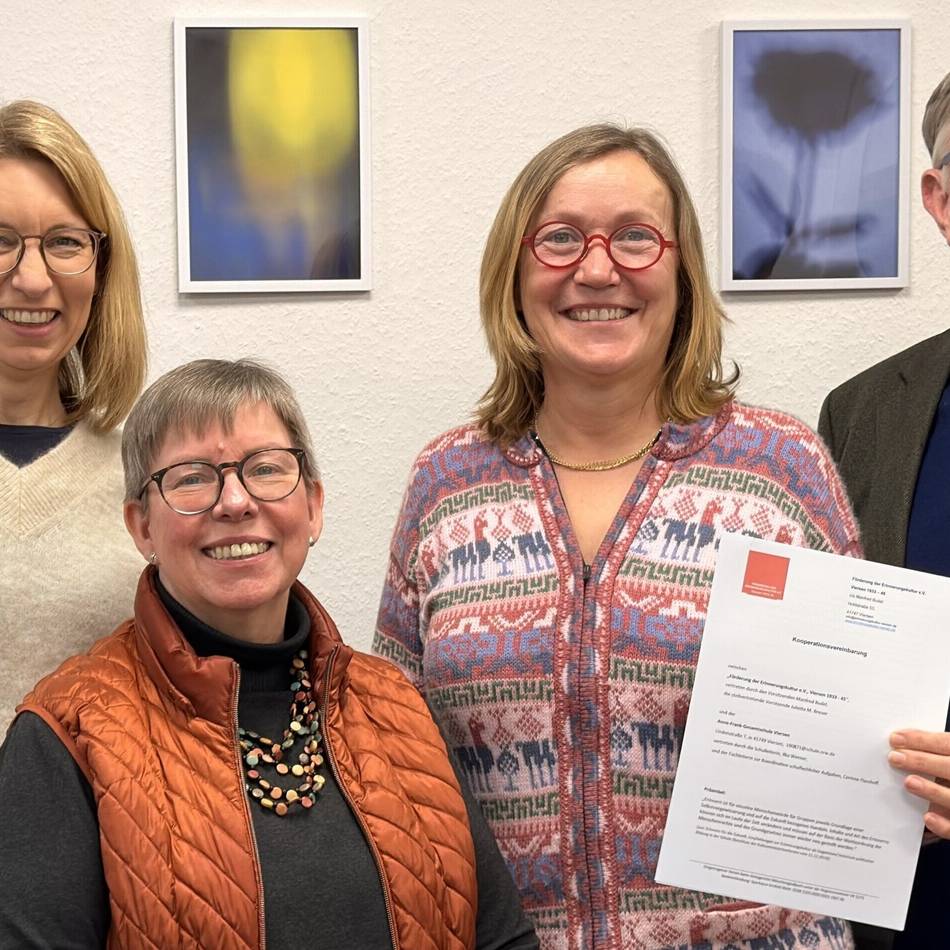 Zusammenarbeit mit Anne-Frank-Gesamtschule: Verein für Erinnerungskultur verlängert Kooperation